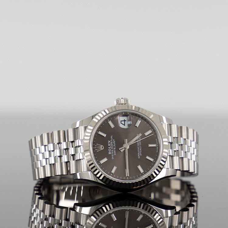 Rolex Datejust 31mm Steel Jubilee Dark Grey Dial 278274