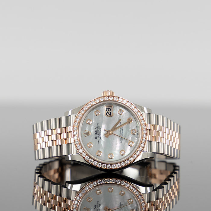 Rolex Datejust 31mm Steel and Gold Mother of Pearl Diamond Set Dial 278381RBR