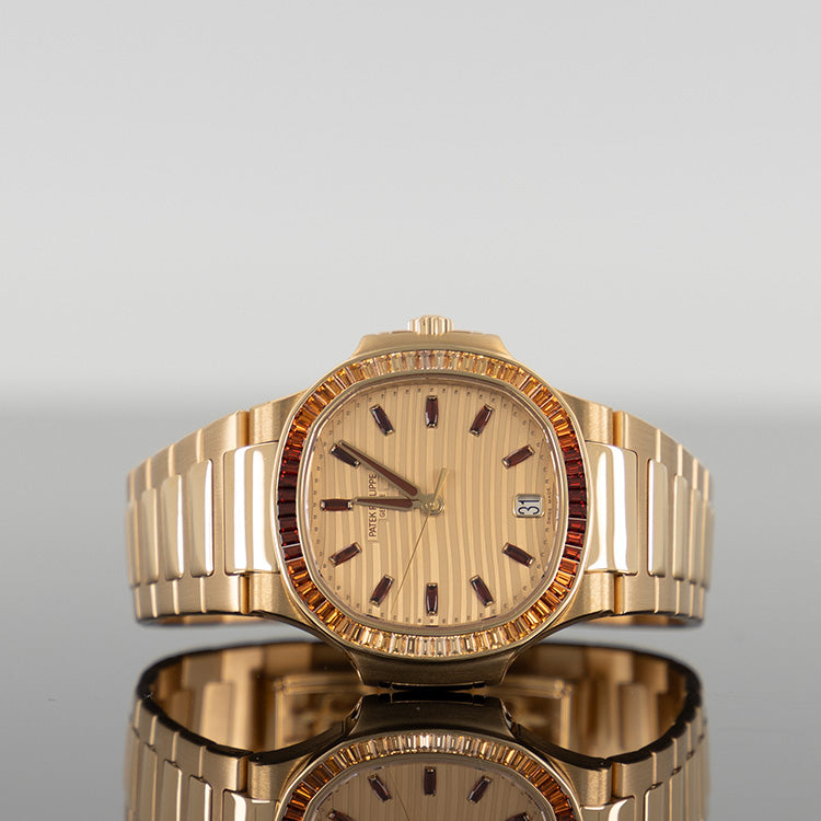 Patek Philippe 7118/1300R-001 Nautilus 35.2mm Rose Gold Wave Dial