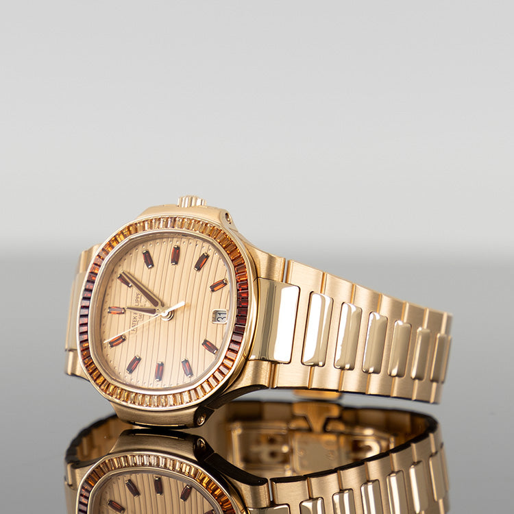 Patek Philippe 7118/1300R-001 Nautilus 35.2mm Rose Gold Wave Dial