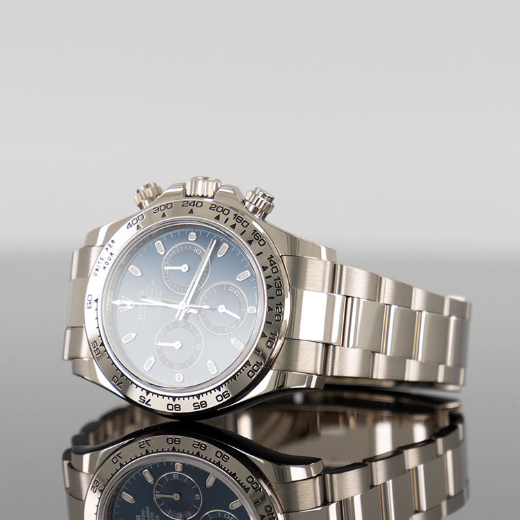 Rolex Daytona 40mm White Gold Blue Dial 116509