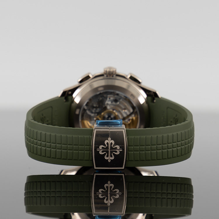 Patek Philippe 5968G-010 Aquanaut White Gold 42.2mm Green Dial