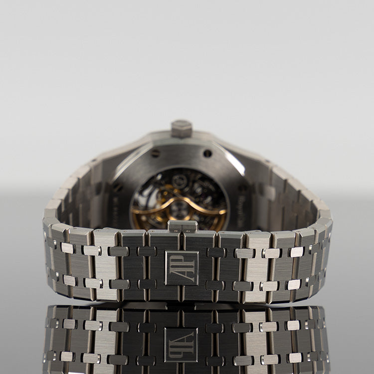 Audemars Piguet Royal Oak 41 mm Double Balance Wheel Openwork Stainless Steel Skeleton Dial 15407ST.OO.1220ST.01