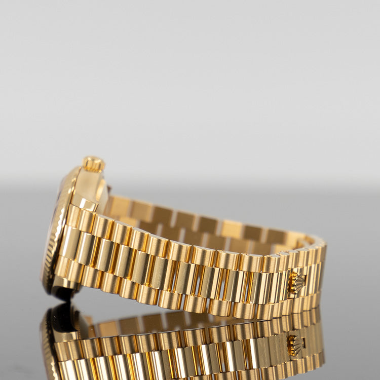 Rolex Datejust 31mm Yellow Gold Green and VI Diamond Dial 278278