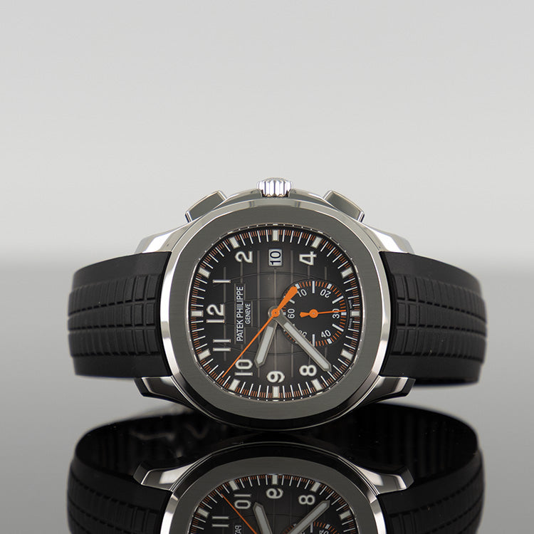 Patek Philippe 5968A-001 Aquanaut 42.2mm Black Embossed Dial