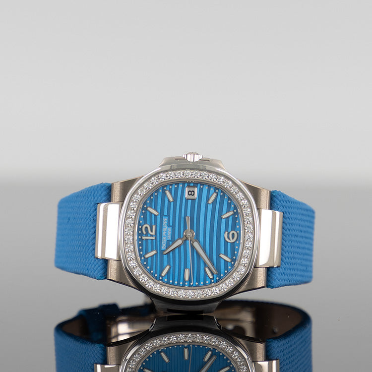 Patek Philippe Nautilus 7010G-013 32mm Azure Blue Dial