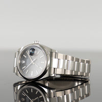 Rolex Datejust 36mm Steel Oyster Smooth Black Index Dial 126200 2