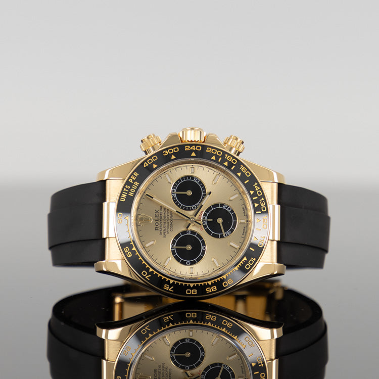 Rolex Daytona Oysterflex 40mm Yellow Gold Champagne Dial 126518LN
