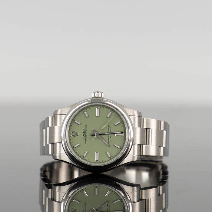 Rolex Oyster Perpetual 31mm Steel Pistacio Dial 277200