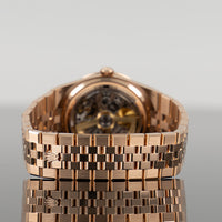 Rolex Land-Dweller 40mm Rose Gold Honeycomb Motif Baguette Dial Diamond Bezel 127385TBR 4