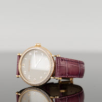 Patek Philippe Calatrava 34.6mm 7200/200R-001  Rose Gold White Dial Diamond Bezel Leather Strap 2