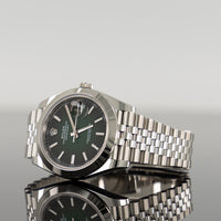 Rolex Datejust 41mm Steel Jubilee Smooth Green Ombre Dial 126300 2