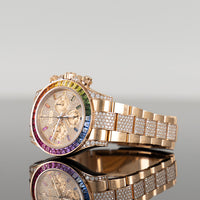 Rolex Daytona 40mm Rose Gold Rainbow Pave 116595RBOW 2