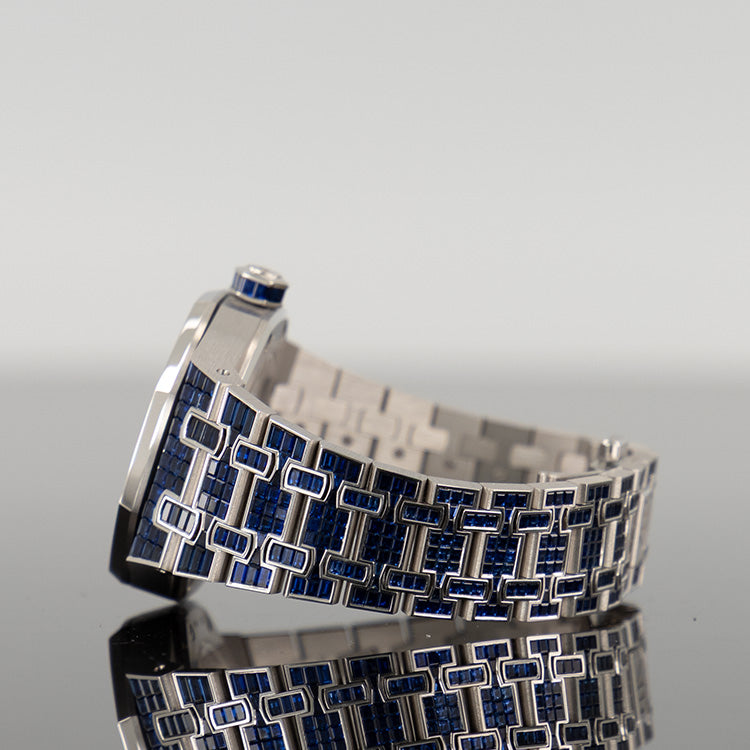 Audemars Piguet Royal Oak 37mm White Gold Blue Sapphire 50th Anniversary 15554BC.SS.1274BC.01
