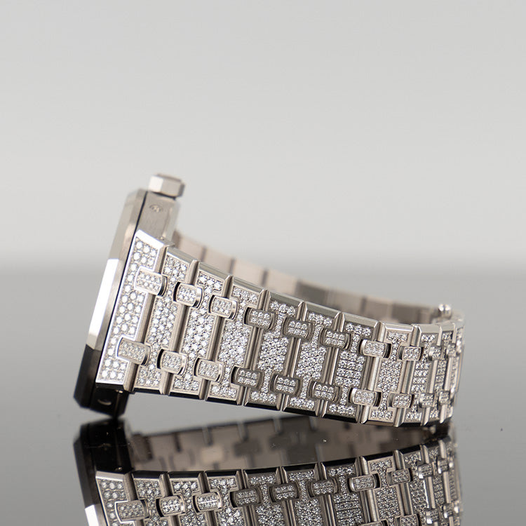 Audemars Piguet Royal Oak 41mm Perpetual Calendar White Gold Diamond Bezel Diamond Bracelet 26625BC.ZZ.1223BC.02