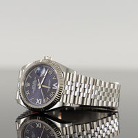 Rolex Datejust 36mm Steel Jubilee Aubergine Diamond Set Dial 126234 2