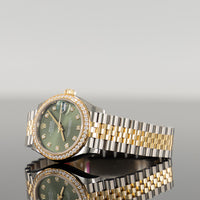 Rolex Datejust 31mm Steel and Yellow Gold Green Diamond Dial RBR 278383RBR 2
