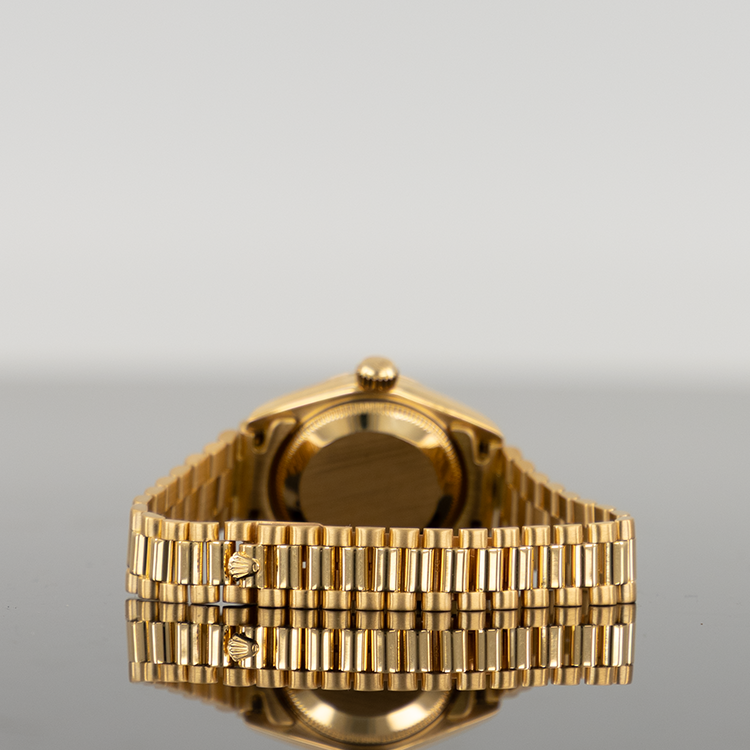 Rolex Datejust 28mm Yellow Gold Red Ombre Diamond Dial 69178