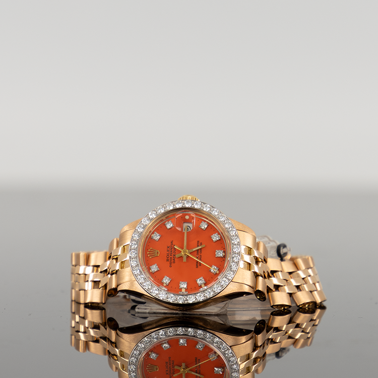Rolex Datejust 28mm Stella Red RBR Diamond Bezel 62871
