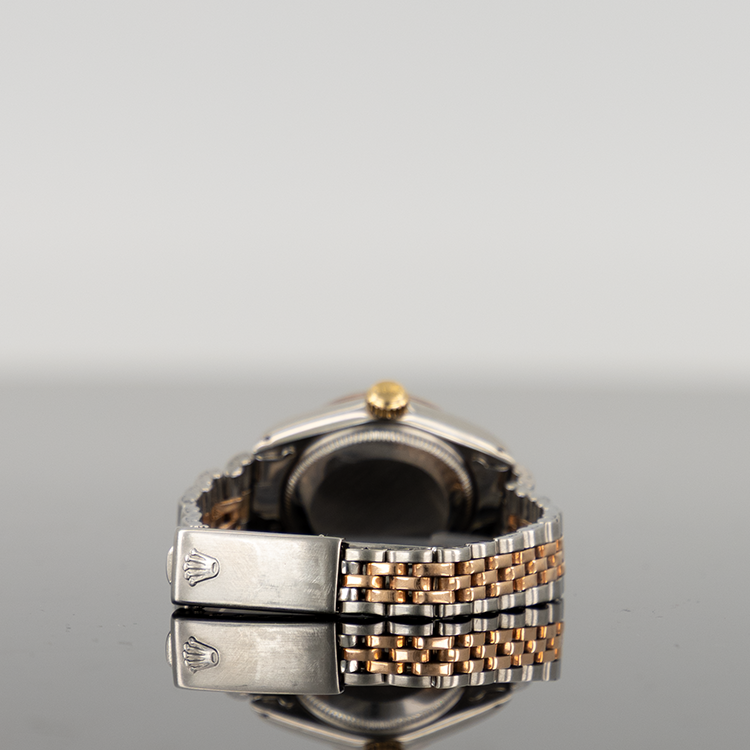 Rolex Datejust 28mm Stella Red Two Tone Rose Gold Diamond Dial