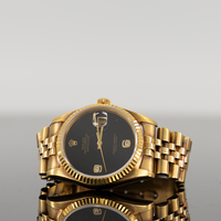 Rolex Datejust 36mm Yellow Gold Onyx 69 Diamond Dial 16018 1