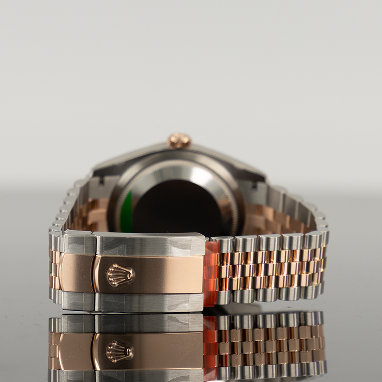 Rolex Datejust 36mm Steel and Rose Gold Fluted Chocolate Diamond Dial 126231