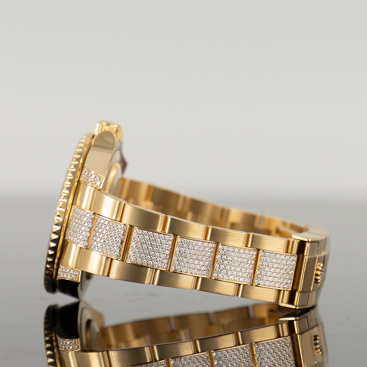 Rolex GMT-Master II 40mm Yellow Gold Diamond and Sapphire Bezel 116758SA