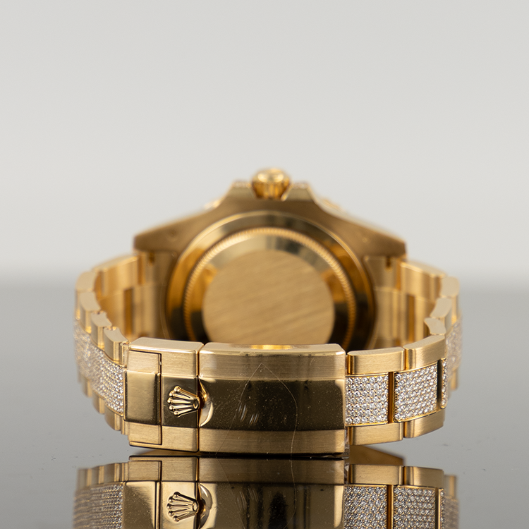 Rolex GMT-Master II 40mm Yellow Gold Diamond and Sapphire Bezel 116758SA
