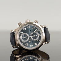 Patek Philippe 5924G-001 Calatrava 42mm White Gold Calatrava Pilot Travel Time Chronograph Blue Dial 1