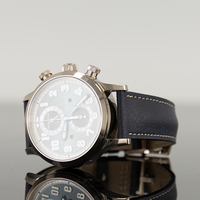 Patek Philippe 5924G-001 Calatrava 42mm White Gold Calatrava Pilot Travel Time Chronograph Blue Dial 2