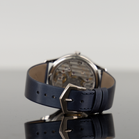 Patek Philippe 4997/200G-001 Calatrava 35mm White Gold Diamond Bezel Blue Strap 4