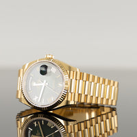 Rolex Day-Date 36mm Yellow Gold Ombre Green Roman Dial 128238 2