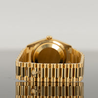 Rolex Day-Date 36mm Yellow Gold Ombre Green Roman Dial 128238 4