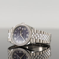 Rolex Datejust 36mm Steel Jubilee VI & IX Diamond Purple Dial 126284RR 2
