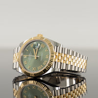 Rolex Datejust 41mm Steel and Gold Green Roman Dial 126333 2