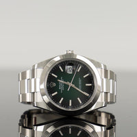 Rolex Datejust 41mm Steel Ombre Smooth Green Ombre Dial 126300 1