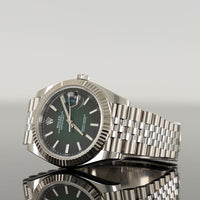 Rolex Datejust 41mm Steel Green Ombre Dial Fluted Bezel Jubilee 126334 2