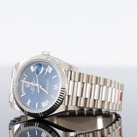 Rolex Day-Date 40mm White Gold Blue Roman Dial 228239 2