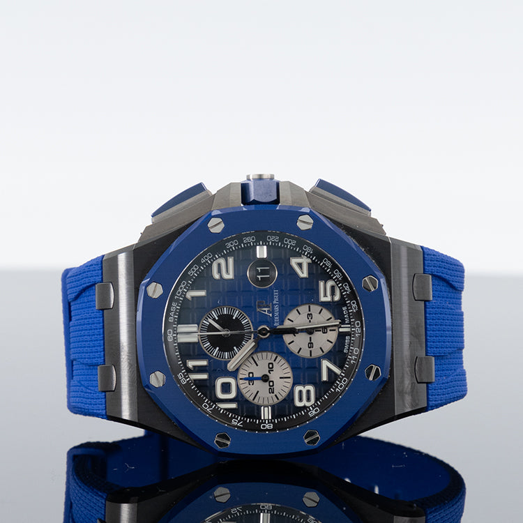 Audemars Piguet Royal Oak Offshore Selfwinding Chronograph Black 44mm Ceramic Blue Dial 26405CE.OO.A030CA.01