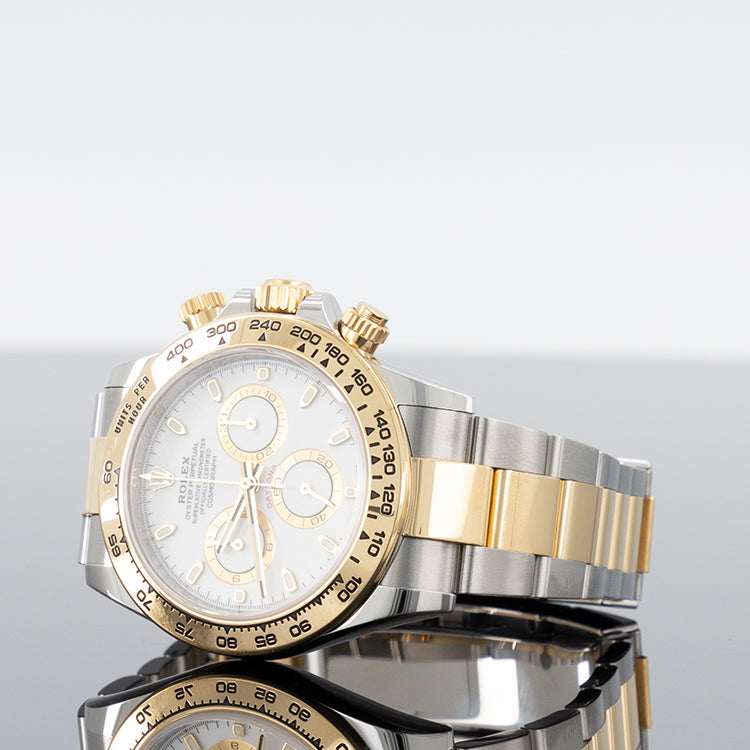 Rolex Daytona 40mm Steel and Gold White Dial  116503