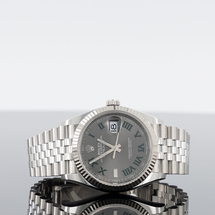 Rolex Datejust 36mm Steel Jubilee Fluted Wimbledon Dial 126234