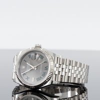 Rolex Datejust 36mm Steel Jubilee Fluted Wimbledon Dial 126234 2