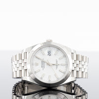 Rolex Datejust 41mm Steel Jubilee Smooth White Index Dial 126300 1