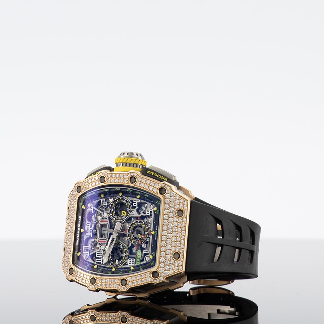 Richard Mille RM11-03 Rose Gold Titanium Diamond Fly-Back Chronograph